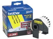 Brother DK2606 Continuous Film Label Tape 2 3 7 x 50 ft. Roll Yellow