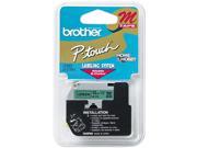 Brother P Touch M731 M Series Tape Cartridge for P Touch Labelers 1 2w Black on Green