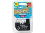 Brother 12mm 1 2 Red on White Non Laminated Tape 8m 26.2 1 Pkg