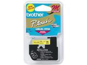 Brother P Touch MK631 M Series Tape Cartridge for P Touch Labelers 1 2w Black on Yellow