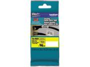 Brother TZEFX651 24mm 0.94 Black on Yellow Flexible ID Tape 8m 26.2 ft