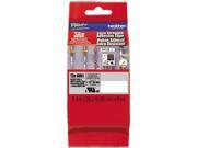 Brother TZES961 36 mm 1.4 Black on Matte Silver Tape with Extra Strength Adhesive 8 m 26.2 ft
