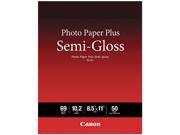 Canon SG 201 Photo Paper 1686B063 Plus Semi Gloss 8.5 X11 50 Sheets Pack