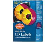 Avery 8691 Inkjet CD DVD Labels Matte White 100 Pack