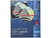 Avery 8944 Full Face CD Label Circle Inkjet White