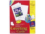 Half Fold Greeting Cards Inkjet 5 1 2 x 8 1 2 Matte White 20 Box w Envelopes