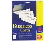 Printable Microperf Business Cards Laser 2 x 3 1 2 Ivory Uncoated 250 Pack