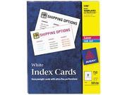 Avery 5388 Laser Inkjet Unruled Index Cards 3 x 5 White 150 Box
