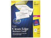 Avery 5876 Clean Edge Laser Business Cards 2 x 3 1 2 Ivory 10 Sheet 200 Pack