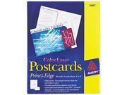 Avery 5889 Laser and Inkjet Compatible Postcards 4 x 6 Two per Sheet 80 Pack