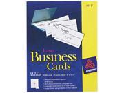 Avery 5911 Laser Business Cards 2 x 3 1 2 White 10 Cards Sheet 2500 Box