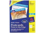 Avery 8386 Inkjet Compatible Postcards 4 x 6 Two per Sheet 100 Cards Pack