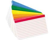 Oxford 04753 Color Coded Bar Ruled Index Cards 3 x 5 Assorted Colors 100 Pack