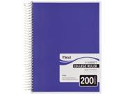 Mead 06780 5 Subject Notebook College Rule 8 1 2 x 11 White 200 Sheets Pad