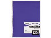 Mead 06710 Spiral Bound Notebook College Rule 8 1 2 x 11 White 120 Sheets Pad