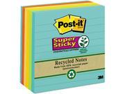 Post it Notes Super Sticky 675 6SSNRP Farmer s Market Super Sticky Notes Lined 4 x 4 6 90 Sheet Pads Pack