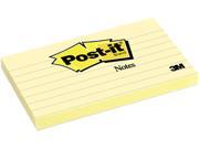 Post it Notes 635 YW Original Notes 3 x 5 Lined Canary Yellow 12 100 Sheet Pads Pack