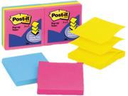 Post it Pop up Notes R 330 AN Pop Up Note Refill 3 x 3 Five Neon Colors 6 100 Sheet Pads Pack