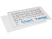 Pacon 74620 Chart Tablets w Cursive Cover Ruled 24 x 16 White 25 Sheets Pad