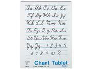 Pacon 74610 Chart Tablets w Cursive Cover Ruled 24 x 32 White 25 Sheets Pad