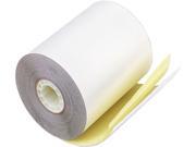 PM Company Paper Rolls Teller Window Financial 3 1 4 x 80 ft White Canary 60 Carton