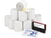 PM Company 09300 Paper Rolls Credit Verification Kit 3 x 90 ft White Canary 10 Carton