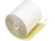 PM Company Paper Rolls Two Ply Receipt Rolls 3 x 90 ft White Canary 50 Carton