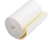 PM Company Two Ply Receipt Rolls 4 1 2 x 90 ft White Canary 24 Carton