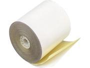 PM Company Paper Rolls Teller Window Financial 3 x 90 ft 2 Ply White Canary 50 Carton