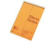 National Brand 36746 Standard Spiral Steno Book Gregg Rule 6 x 9 Green 80 Sheets Pad