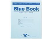 Roaring Spring 77510 Exam Blue Book Wide Rule 8 1 2 x 7 White 4 Sheets Pad