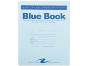 Roaring Spring 77513 Exam Blue Book Wide Rule 8 1 2 x 7 White 12 Sheets Pad