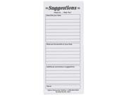 Safco 4231 Suggestion Box Cards 3 1 2 x 8 White 25 Cards Pack