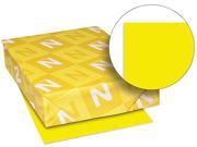 Wausau Paper 22731 Astrobrights Colored Card Stock 65 lbs. 8 1 2 x 11 Solar Yellow 250 Sheets