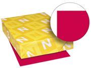 Wausau Paper 22751 Astrobrights Colored Card Stock 65 lbs. 8 1 2 x 11 Re Entry Red 250 Sheets