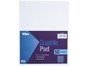 Tops 33101 Quadrille Pads 10 Squares inch 8 1 2 x 11 White 50 Sheets Pad