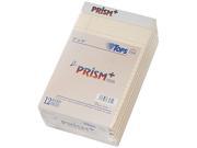 Tops 63030 Prism Plus Colored Jr. Legal Writing Pads 5 x 8 Ivory 50 Sheet Pads 12 Pack