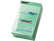 Tops 63090 Prism Plus Colored Jr. Legal Pads 5 x 8 Green 50 Sheet Pads 12 Pack