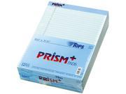 Tops 63120 Prism Plus Colored Pads Legal Rule Letter Blue 50 Sheet Pads 12 Pack