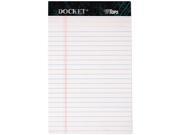 Tops 63360 Docket Ruled Perforated Pads Legal Rule 5 x 8 White 12 50 Sheet Pads Pack