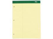 Tops 63394 Double Docket w Extra Stiff Back Law Rule Letter Canary 100 Sheets Pad