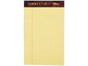 TOPS 63900 Docket Ruled Perforated Pads Legal Wide 5 x 8 Canary 50 Sheets Dozen