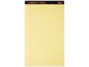 Tops 63980 Docket Gold Ruled Perforated Pad Legal Rule Size Canary 50 Sheet Pads Dozen