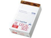 Tops 7500 The Legal Pad Ruled Perforated Pads 5 x 8 White 50 Sheet Pads Dozen