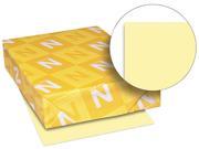Wausau Paper 82331 Exact Vellum Bristol Cover Stock 67 lbs. 8 1 2 x 11 Yellow 250 Sheets