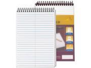 Tops 99708 Docket Gold Spiral Steno Book Gregg Rule 6 x 9 White 100 Sheets Pad