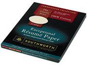 Southworth R14ICF 100% Cotton Resume Paper Ivory 24 lbs. 8 1 2 x 11 Wove 100 Box 1 Box