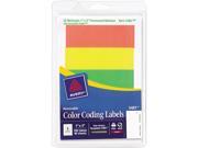 Avery 05481 1 x 3 200 Sheet Removable Print or Write Color Coding Labels