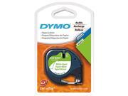 DYMO LetraTag 10697 Paper Tape 0.50 Width x 13 ft Length 2 Pack White
