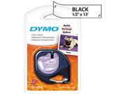 DYMO LetraTag 16952 Printer Tape Cassette 0.50 Width x 13 ft Length 1 Each Plastic Direct Thermal Clear